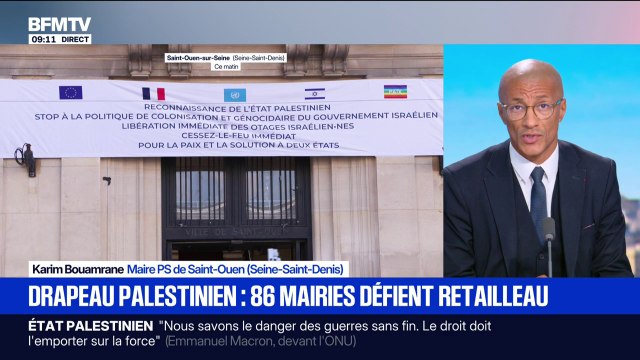 Drapeau palestinien sur les mairies: La manière avec laquelle les choses ont été lancées par (Olivier Faure) n'était pas forcément habile , affirme Karim Bouamrane, maire PS de Saint-Ouen