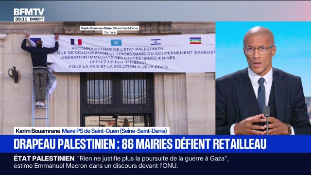 Drapeau palestinien sur les mairies: L'objectif de ma démarche, c'est d'éviter de cliver les communautés les unes contre les autres , assure Karim Bouamrane, maire PS de Saint-Ouen