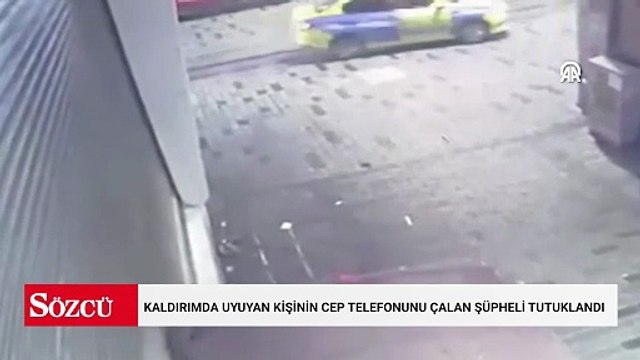 Beyoğlu'nda kaldırımda uyuyan kişinin cep telefonunu çalan şüpheli tutuklandı