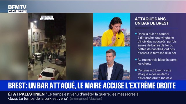 À Brest, les clients d'un bar agressés à coups de batte de baseball, le maire accuse l'extrême droite