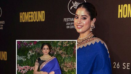 Janhvi Kapoor ने मां श्रीदेवी की आइकॉनिक साड़ी पहनी