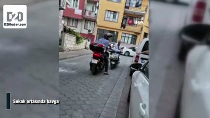 Denizli'de sokak ortasında kavga
