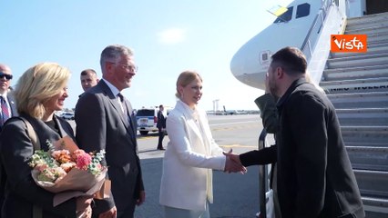 Zelensky e la First lady ucraina arrivano a New York per l'Assemblea Onu