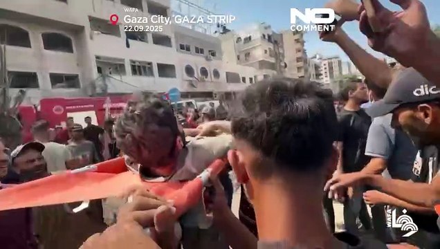 Varios palestinos muertos y heridos fueron llevados a hospitales tras un ataque israelí en Gaza