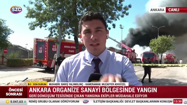 Ankara Organize Sanayi Bölgesi'nde Yangın