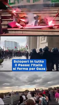 Sciopero Generale in Italia: Scontri e Disagi in Tutto il Paese a Sostegno di Gaza