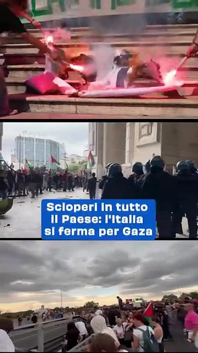 Sciopero Generale in Italia: Scontri e Disagi in Tutto il Paese a Sostegno di Gaza