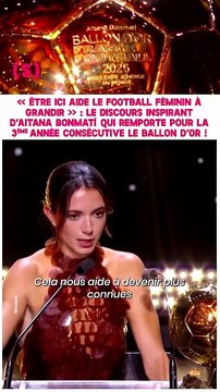 En remportant le Ballon d’Or pour la troisième année consécutive, la milieu de terrain espagnole Aitana Bonmatí s’impose historiquement comme la meilleure footballeuse du monde et rejoint les joueurs Lionel Messi et Michel Platini dans ce club très fermé