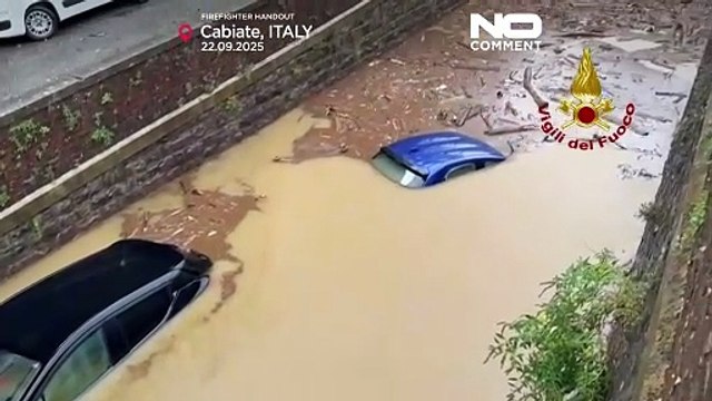 Torrential rain triggers flooding and mudslides in northern Italy