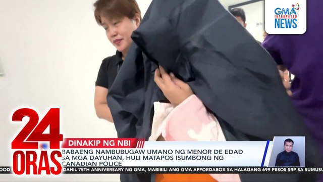 Babaeng nambubugaw umano ng menor de edad sa mga dayuhan, huli matapos isumbong ng Canadian Police | 24 Oras