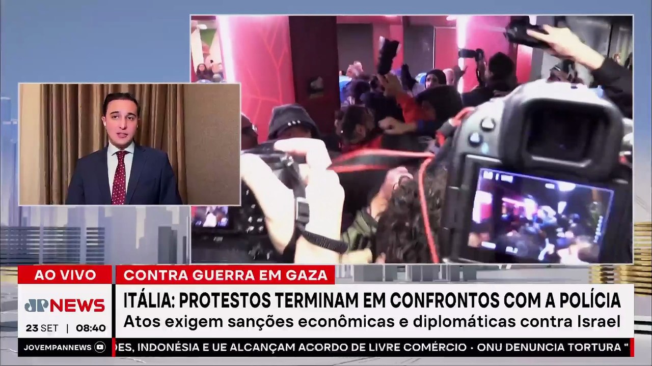 Protestos na Itália terminam em confrontos violentos com a polícia
