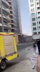 Cooling operations Al Barsha fire