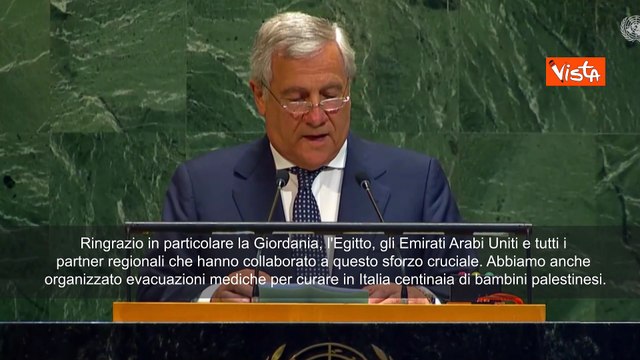 Tajani a Onu cita Papa Leone: Non abbandonare speranza pace. A Gaza unica soluzione due Stati