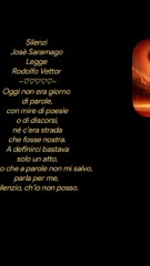 Silenzi Josè Saramago Legge Rodolfo Vettor Creative video annare53