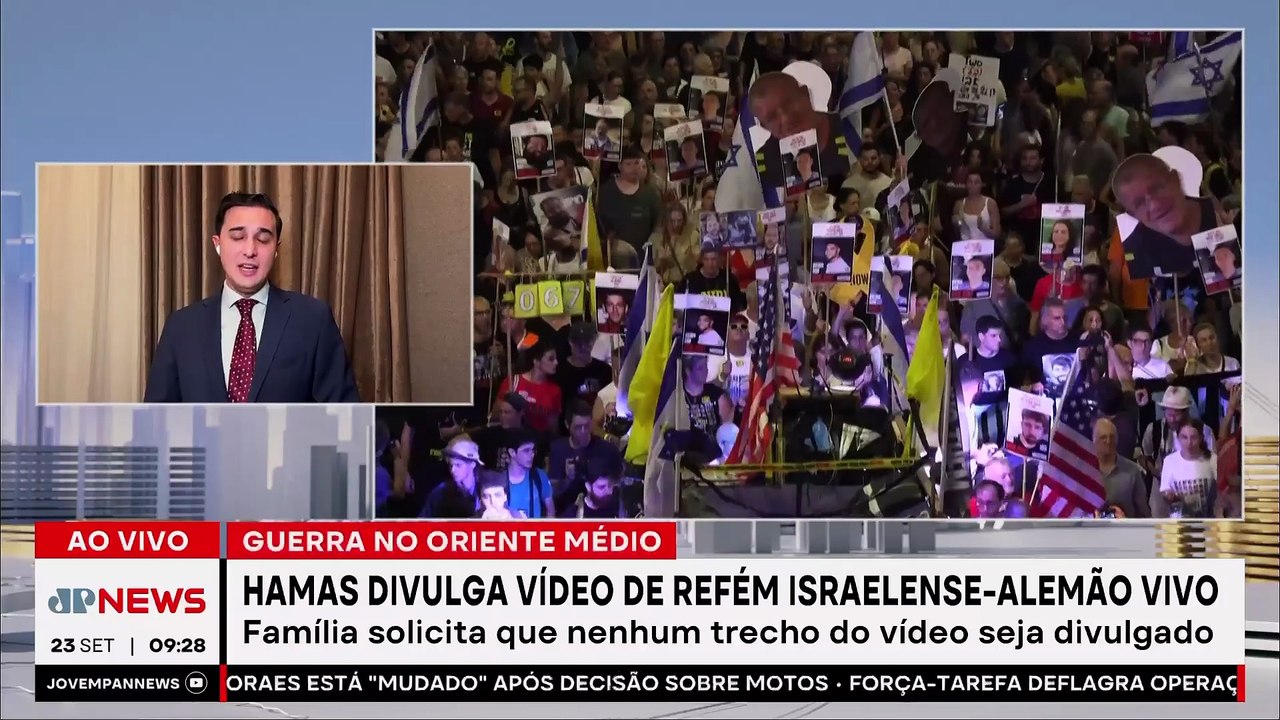 Hamas divulga vídeo de refém israelense-alemão mantido em Gaza desde outubro de 2023