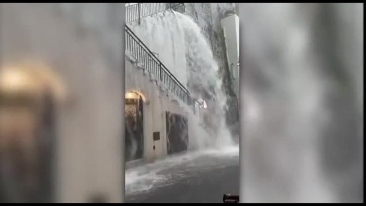 Maltempo, a Capri una cascata d'acqua: in un'ora 100 mm di pioggia