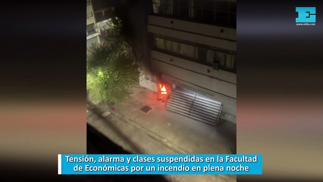 Tensión, alarma y clases suspendidas en la Facultad de Económicas por un incendio en plena noche