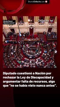 Diputado cuestionó a Nación por rechazar la Ley de Discapacidad y argumentar falta de recursos, algo que “no se había visto nunca antes”.