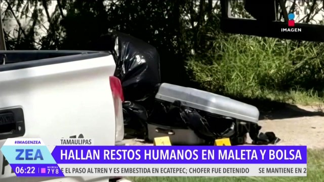 Hallan restos humanos dentro de una maleta en Reynosa, Tamaulipas