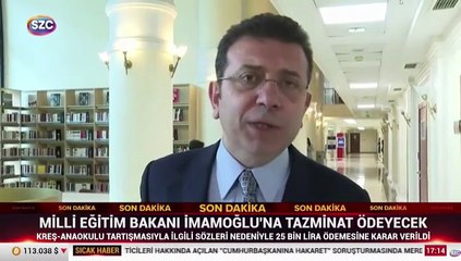 İmamoğlu, Yusuf Tekin'den tazminat kazandı