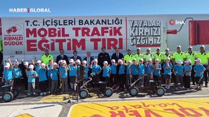 Tekirdağ'da İçişleri Bakanlığı'na bağlı tırla eğitim