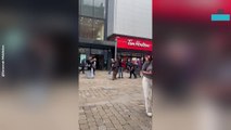 Zombie Wanders Through Manchester Streets