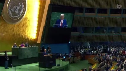 Trump slams bad UN escalator, teleprompter