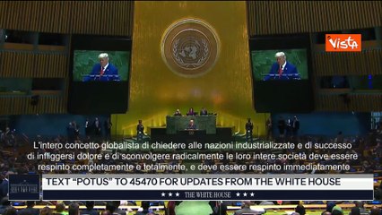 Trump all'Onu: Concetto di globalismo deve essere respinto immediatamente