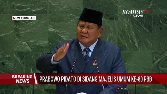 Menggebu! Pidato Prabowo di Sidang PBB: Dukung Kemerdekaan Palestina, Hormati Israel!