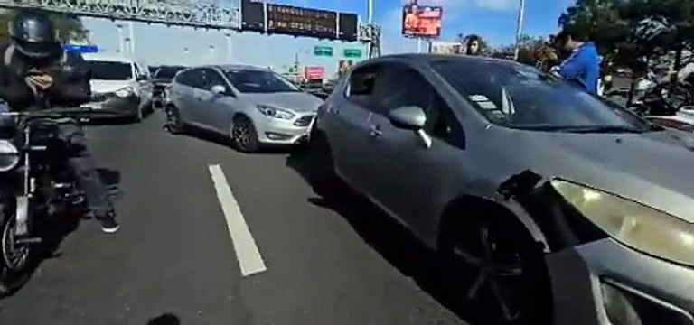 Choque múltiple en General Paz bajada de Libertador