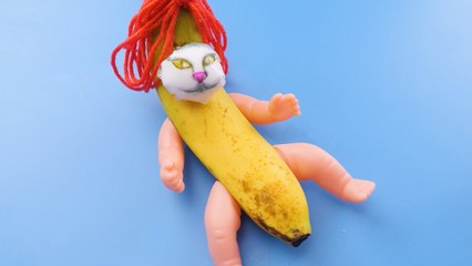 DIY Banana Makeover 😍 Turning Fruit Into Banana Kitten