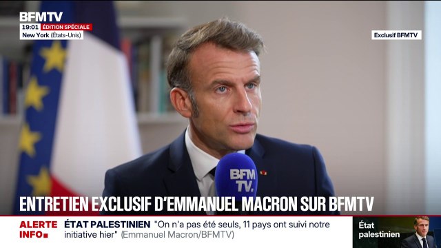 Emmanuel Macron: Nous sommes convaincus que la reconnaissance de la Palestine peut permettre la paix