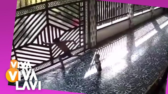 Hombre y menor son aplastados por un portón
