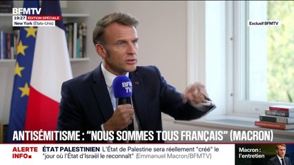 Marche contre l'antisémitisme: Emmanuel Macron explique "que ce n'est pas le rôle d'un président de la République" d'y participer et dénonce "un procès injuste"