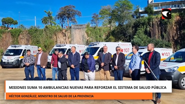 Misiones suma 10 ambulancias nuevas para reforzar el sistema de salud pública