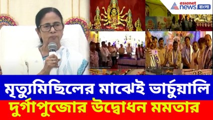 মৃত্যুমিছিলের মাঝেই ভার্চুয়ালি দুর্গাপুজোর উদ্বোধন মমতার
