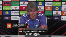 Pellegrini se méfie de Nottingham Forest
