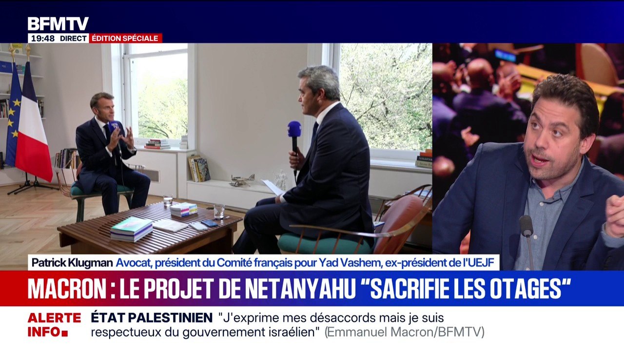 Interview d'Emmanuel Macron: "Le constat que dresse le président de la République sur la situation à Gaza est lucide", explique Patrick Klugman, président du Comité français pour Yad Vashem