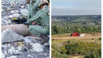 Piacenza, il video dell'esplosione della bomba fatta brillare nella cava di Albarola