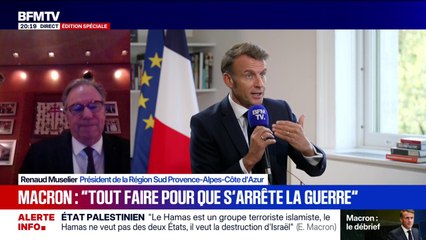Gaza: "Ce qu'il (Emmanuel Macron) propose est une solution politique à un conflit qui perdure", estime Renaud Muselier
