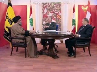20080206 مقابلة السيد حسن نصر الله والجنرال ميشال عون على قناة OTV - 03