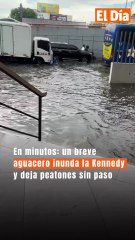 En minutos: un breve aguacero inunda la Kennedy y deja peatones sin paso