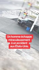 Un automobiliste échappe de peu à un accident.