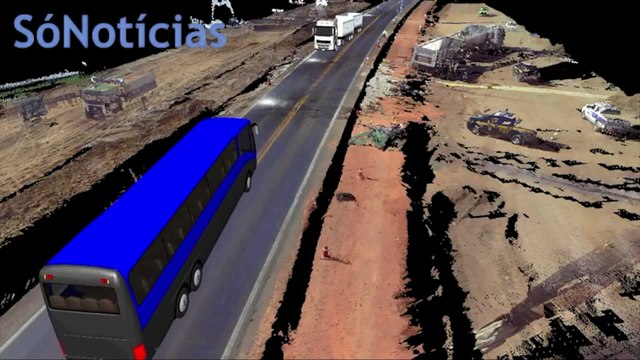 PRF divulga simulação de acidente entre ônibus e carreta que deixou 11 mortos na BR-163