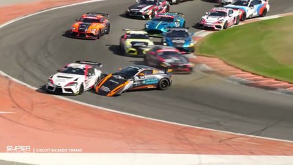 Iberian Supercars 2025 Valencia Race 2 Start Savu Abreu Big Crash