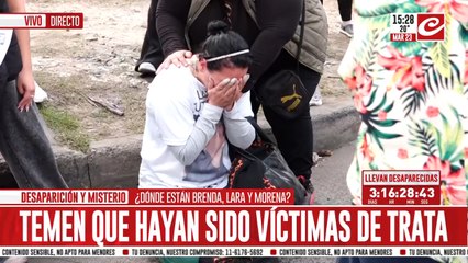 La madre de Lara lloró desconsoladamente y las tres madres fueron trasladadas por la policía