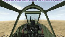 Dec 5th 1941 Bir el Gobi RAF P 40 Tomahawk 250 & 112 squadron dogfight Luftwaffe Me 109 Fritz IL⭐2 Sturmovik