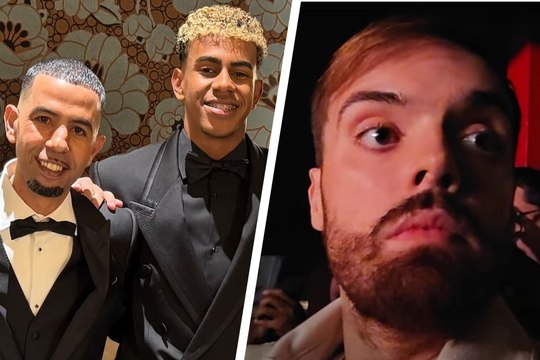 Ibai alucina con el padre de Lamine Yamal en la gala del Balón de Oro