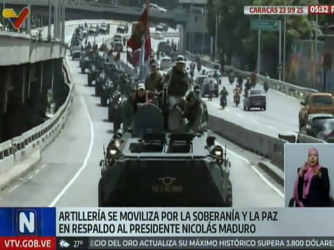 Artillería militar se movilizó por Caracas en defensa de la soberanía nacional