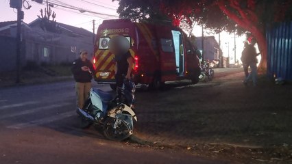 Mulher de 24 anos fica ferida após acidente no Bairro Claudete em Cascavel